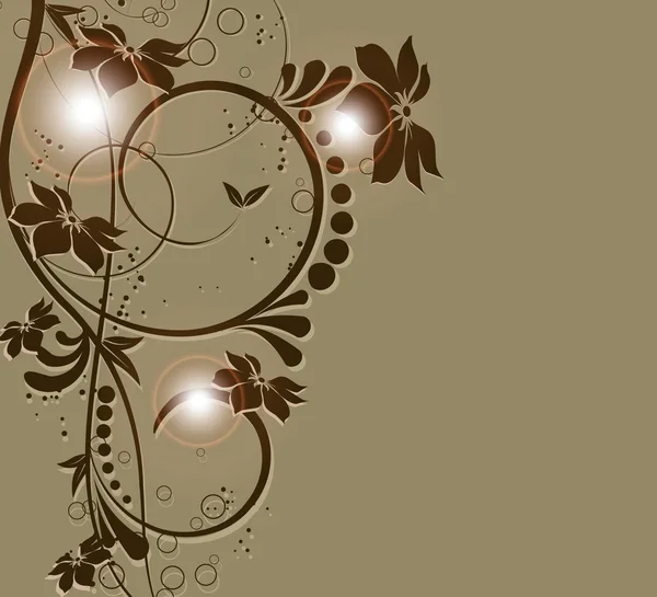 圣情人节心花卉抽象背景与蝴蝶 — 图库矢量图片