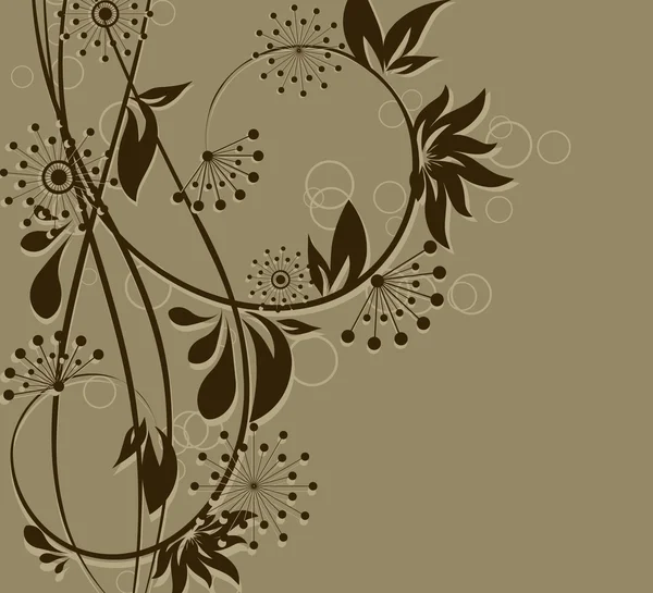 圣情人节心花卉抽象背景与比尤特 — 图库矢量图片