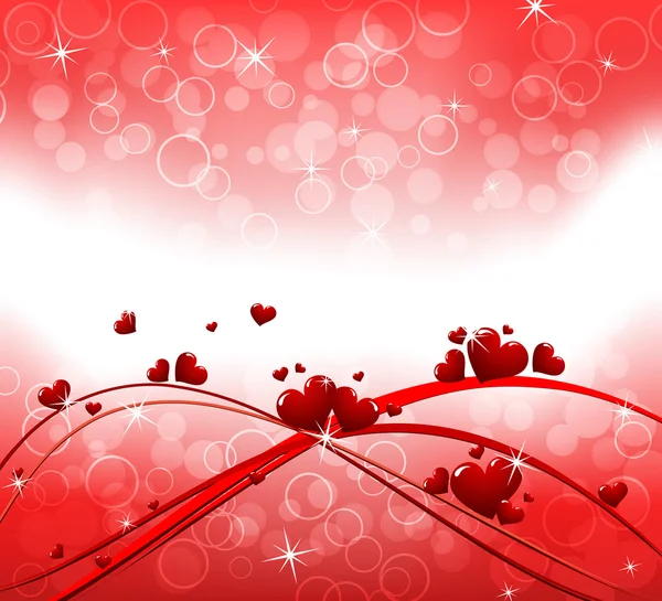 День Святого Валентина День Сердца Цветочный Абстрактный Фон — стоковый вектор