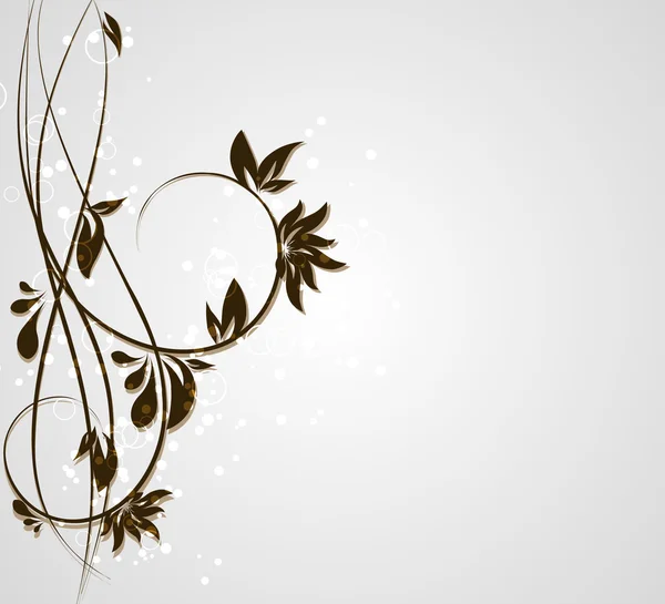 花の装飾的なロマンチックな抽象化の図 — ストックベクタ