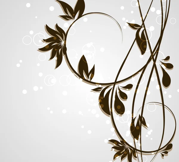 Saint valentin coeur floral abstrait fond avec butte — Image vectorielle