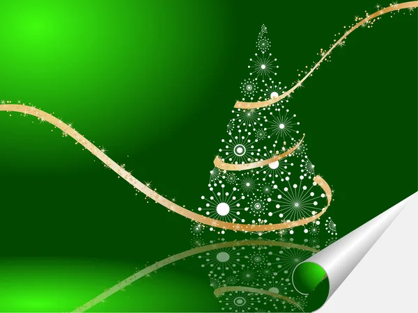 stock vector Christmas tree decorative abstraction background