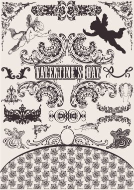 Vector set. Valentine clipart