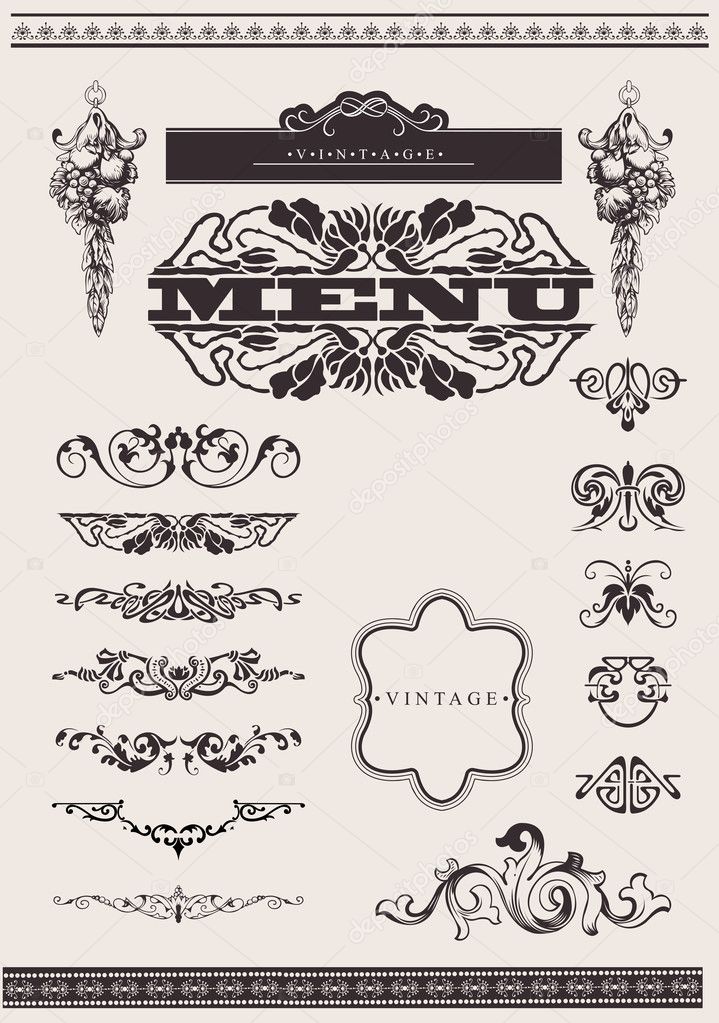 Design Ornate Elements And Page Decoration.