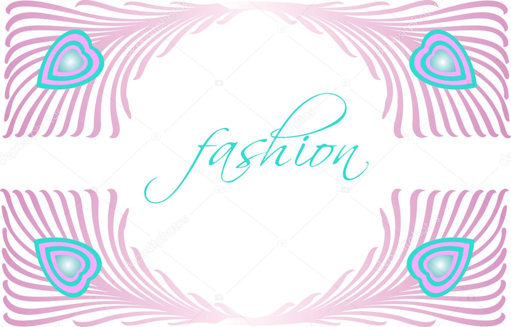 Fashion Glamour Beautiful Peacock Feather Vector Design
