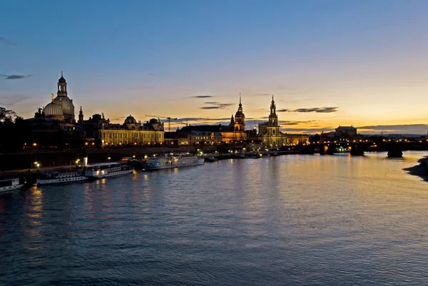 Дрезден skyline міст — стокове фото
