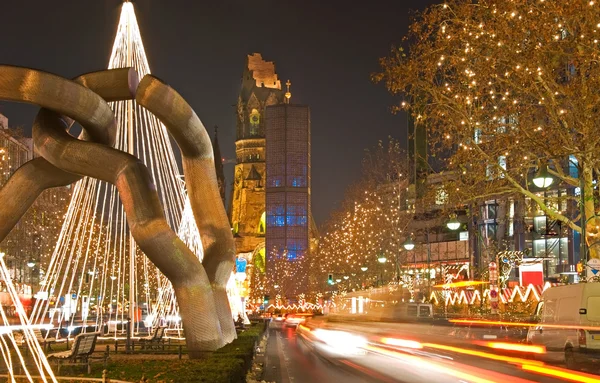 Gedaechtniskirche vánoční Berlín — Stock fotografie