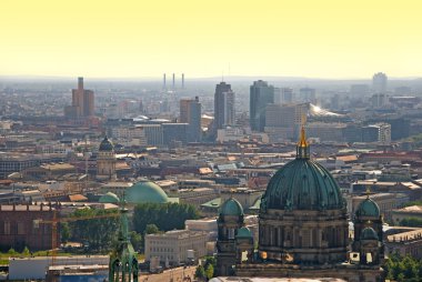 Berlin potsdamer platz at sunset clipart