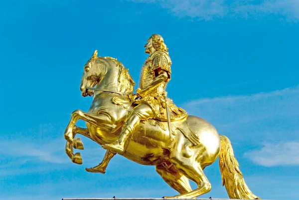 Dresden-Goldener reiter — Stockfoto
