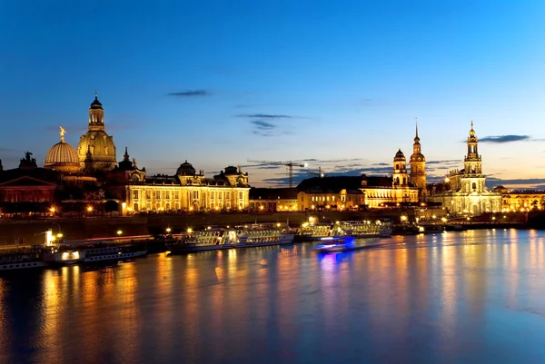 Noite de Dresden — Fotografia de Stock