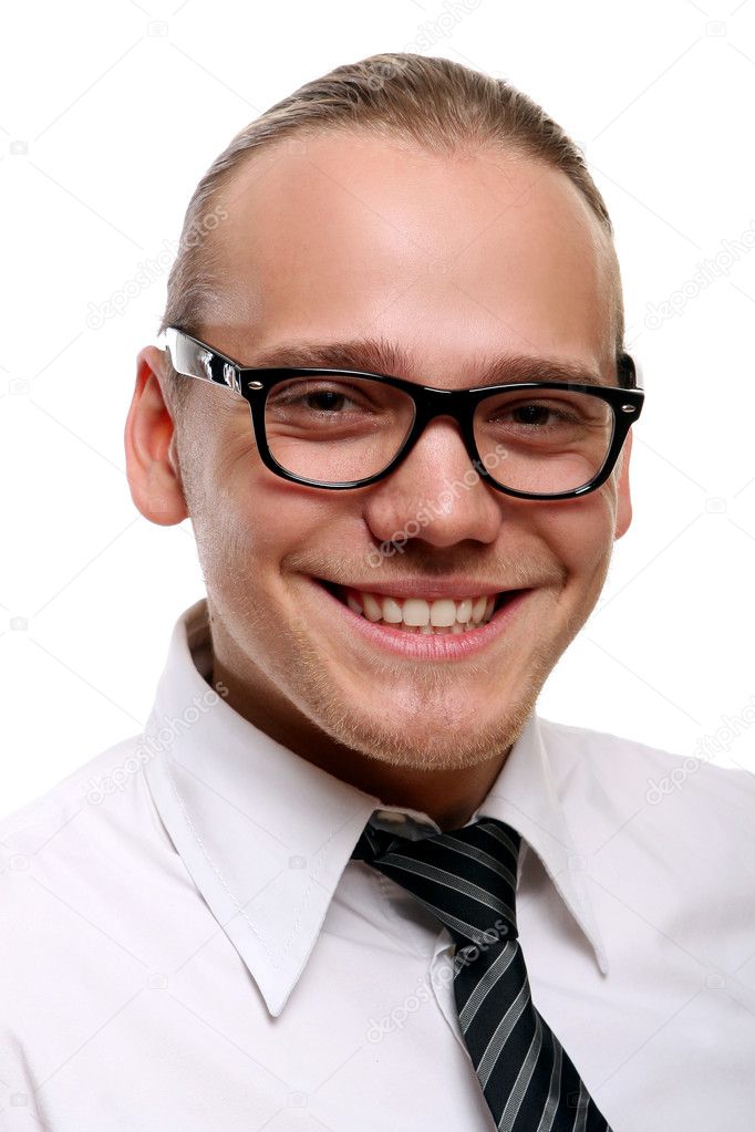 A young attractive man with smile — Stock Photo © yekophotostudio #4195407