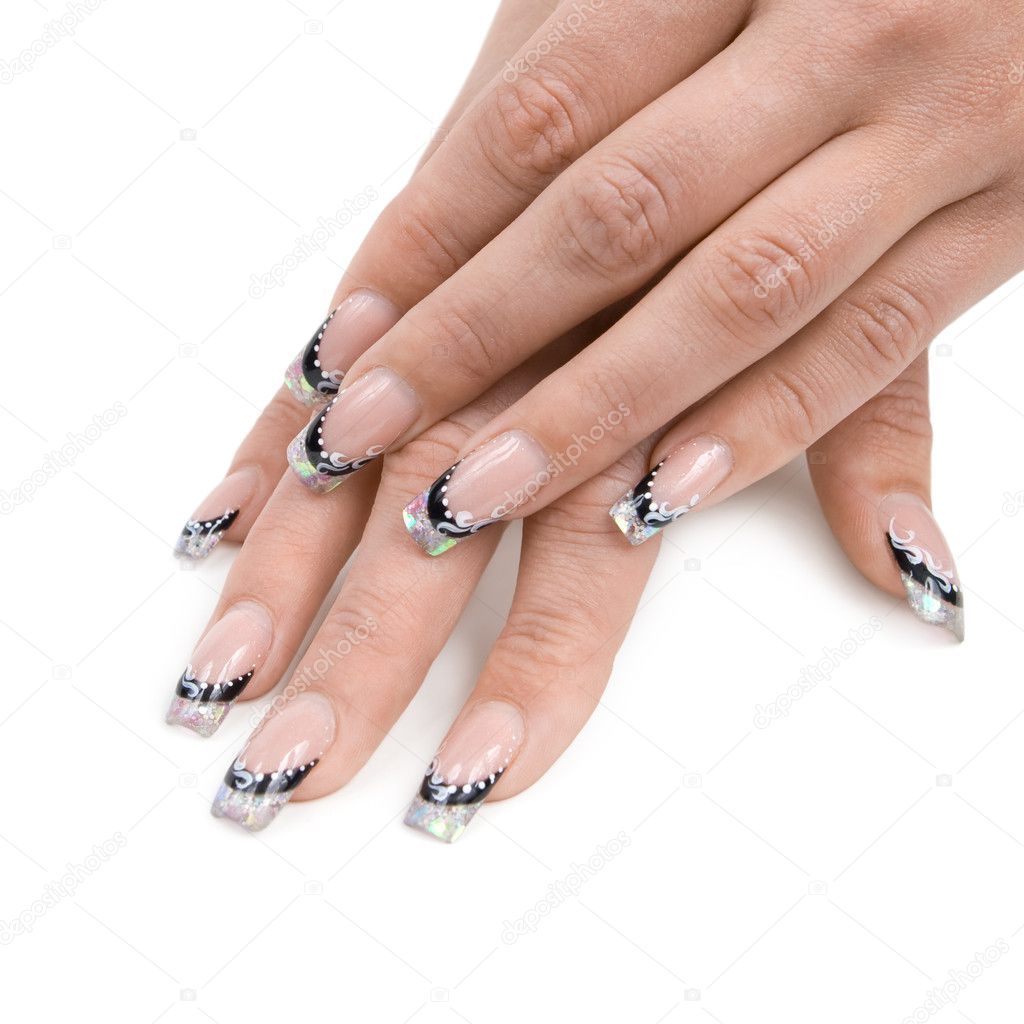 Mãos femininas com uma boa manicure. — Stock Photo © alll32 #4378110