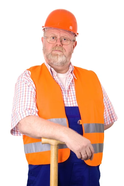 Construction worker with hardhat — Stock Photo, Image