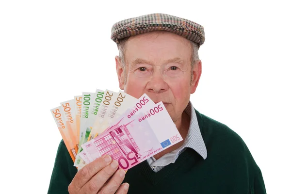 stock image Old man with money