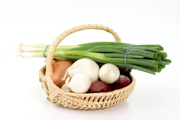 Four sorts of onions — Stock Photo, Image