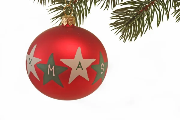Bola de árbol de Navidad rojo —  Fotos de Stock
