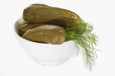 Bowl of Pickled Cucumbers clipart