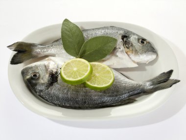 Fish with Lemon Slices clipart
