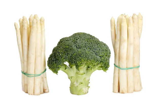 Kuşkonmaz ve brokoli — Stok fotoğraf