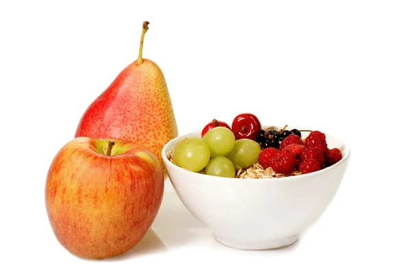 Granola e frutas — Fotografia de Stock