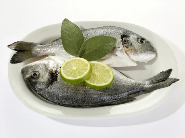 Stock image Fish with Lemon Slices