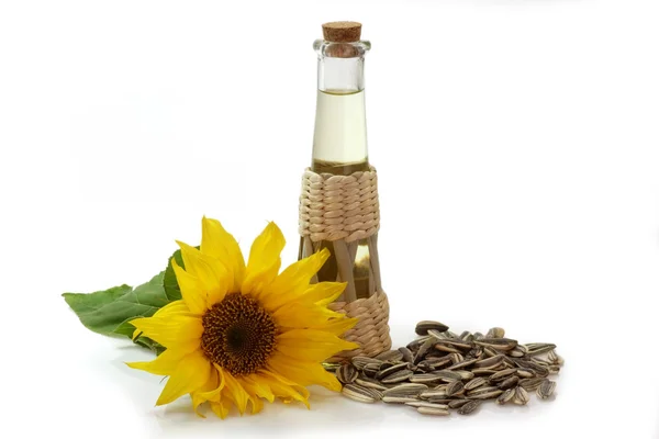 Salad Oil with Sunflower — Stock Photo, Image