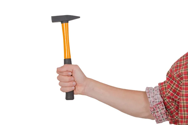 Arm with hammer — Stock Photo, Image