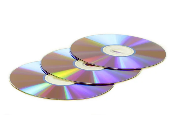 Tre DVD-skivor — Stockfoto