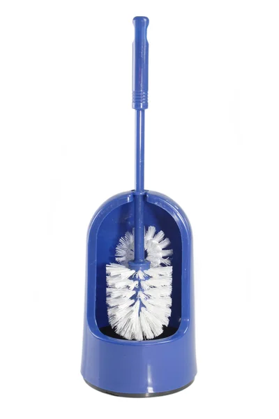 Mavi tuvalet fırçası — Stok fotoğraf