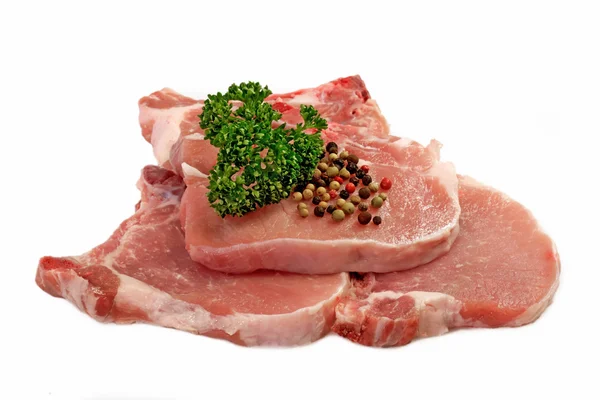 Raw Pork Chops — Stock Photo, Image