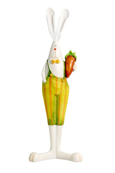 Conejo de Pascua con carot —  Fotos de Stock