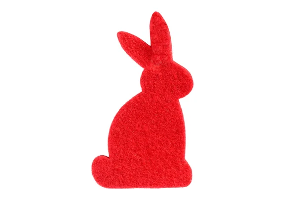 Red Easter Bunny Isolated White Background — Stock Photo, Image