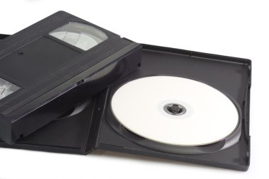 Videocassette and digital versatile disc clipart