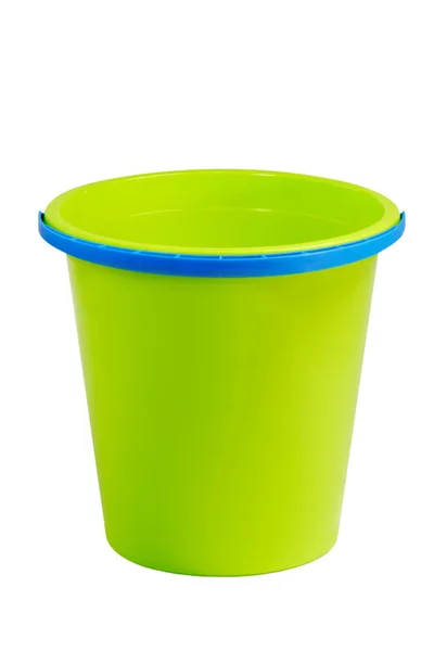 Empty green bucket — Stock Photo, Image