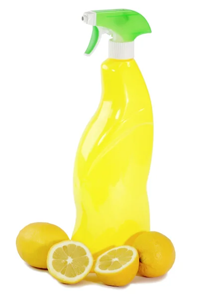 Żółty cytrynowy środek czyszczący — Zdjęcie stockowe