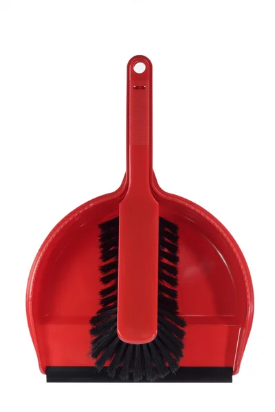 Dust pan with brush — Stock Photo, Image