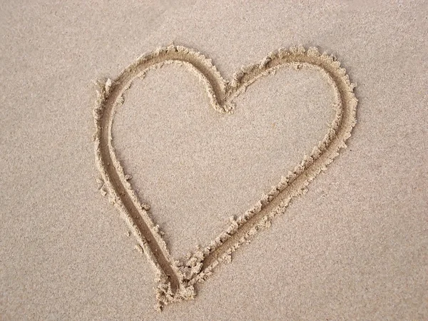 Corazón de arena — Foto de Stock