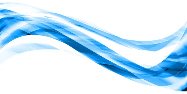 Ilustração Linhas Abstratas Azuis Curvas Sobre Fundo Branco — Fotografia de Stock