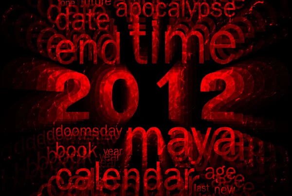 2012 Nube Palabras Del Tema Del Calendario Maya —  Fotos de Stock