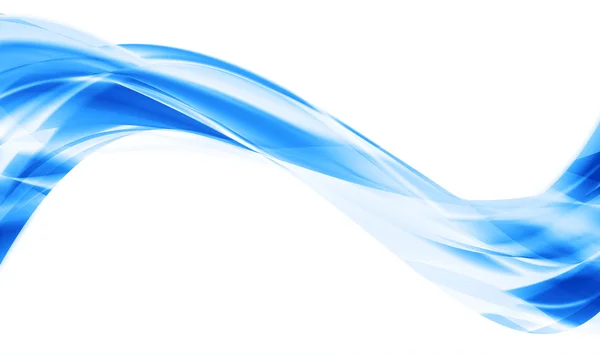 蓝色抽象线条和曲线在白色背景上的插图 — 图库照片