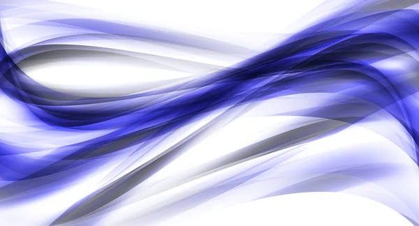 暗いブルー抽象的な線と白い背景の上の曲線の図 — ストック写真