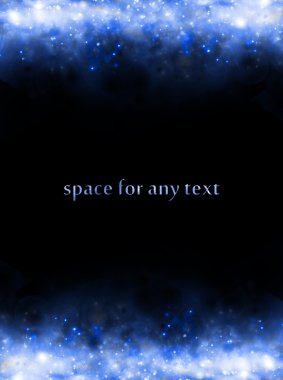 Background of starfields above and below with space for text clipart