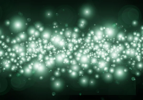 Abstract Green Blurred Lights Black Background — Stock Photo, Image