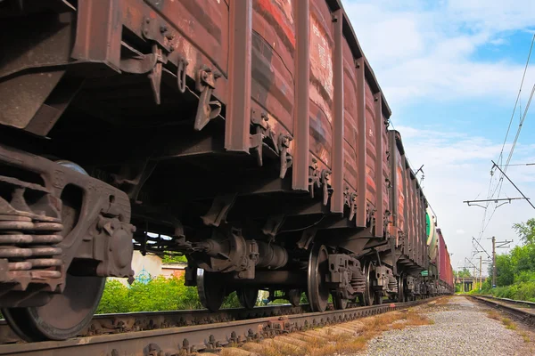 Großer Gütertransport Tanks Auf Der Schiene — Stockfoto