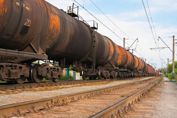Big Cargo Transportation Tanks Rail — Stock Photo, Image