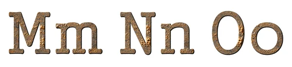 Teksturowane znaków zestaw (litery Mno) — Zdjęcie stockowe