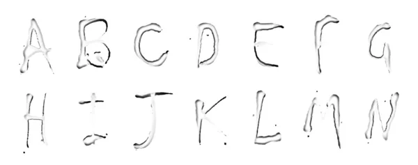 Characters Set Letters Abcdefghijklmn White Background — Stock Photo, Image