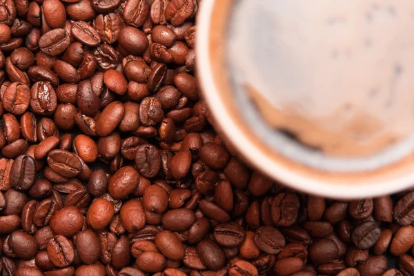 偉大な番号コーヒー豆のコーヒー カップ — ストック写真