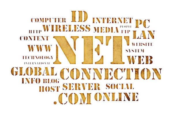 Net Web 的概念吗 白色背景上的文字云 — 图库照片