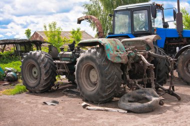 Old tractors clipart